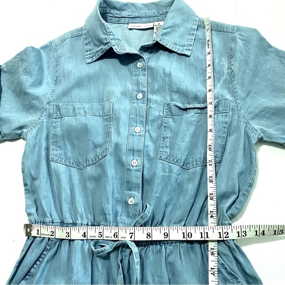 Sincerely Jules Light Blue Jumpsuit Size Small Cotton Chambray Denim Summer - Picture 13 of 16